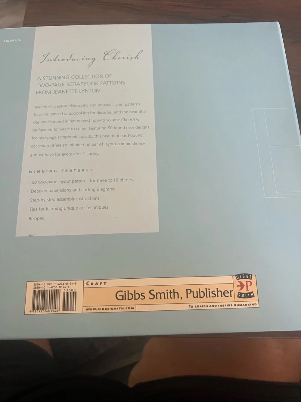 Gibbs Smith Cherish Scrapbook Layouts Made Beautifully Simple Instructions # 519